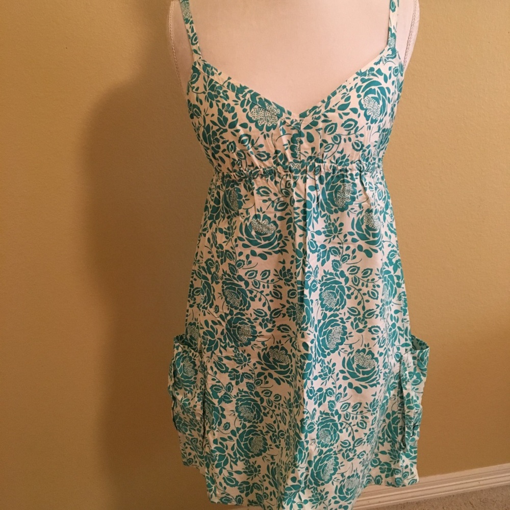 New Roxy tropical print sundress w/pockets